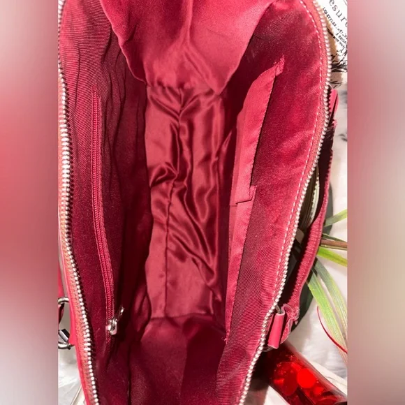 SUKRITI RED LEOPARD PATTERN GENUINE LEATHER SACHEL HANDBAG 💕 - Picture 4 of 4